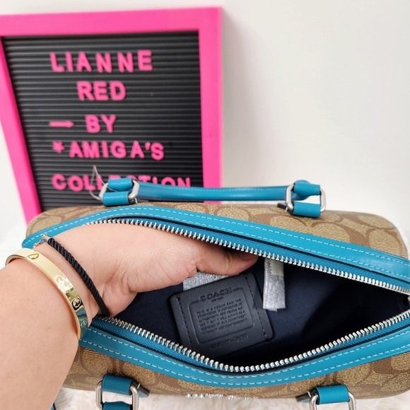 Coach Rowan Satchel In Blocked Signature Canvas - Picture 4 of 6